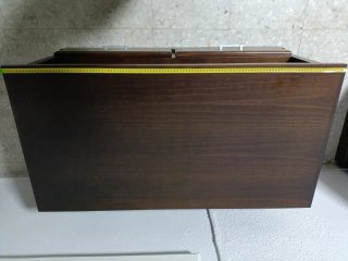 Mueble auxiliar madera nogal 2 cajones