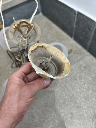 Lámpara de techo 3 brazos dorada