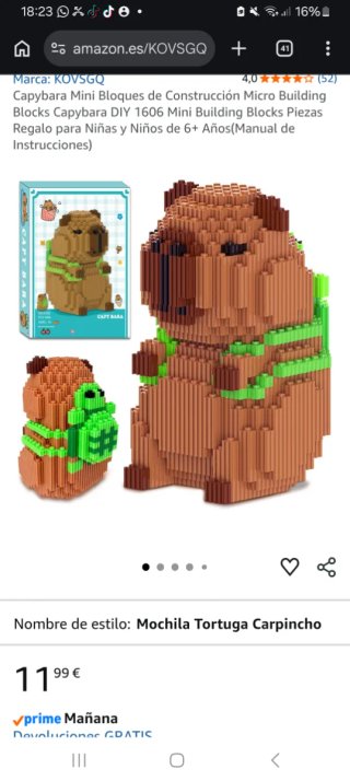 Puzzle Capibara tipo LEGO 1606 piezas
