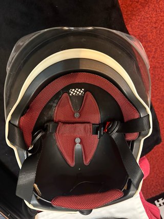 Casco Scooter Beige con Visera