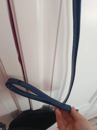 Bolso de hombro azul marino geométrico