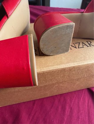 Sandalias de piel rojas
