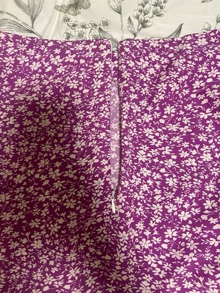 Falda larga floral morada