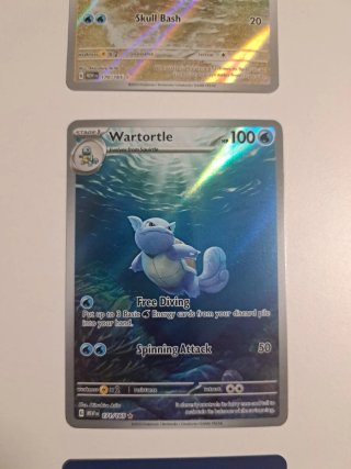Carta pokemon Squirtle, Wartortle y Blastoise