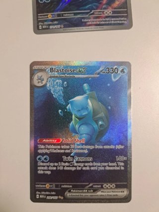 Carta pokemon Squirtle, Wartortle y Blastoise