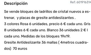 Bloque de vidrio para ducha