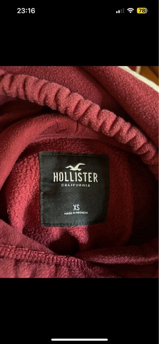 Sudadera Hollister California burdeos