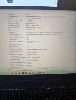 Portátil ASUS Zenbook Negro/Plata