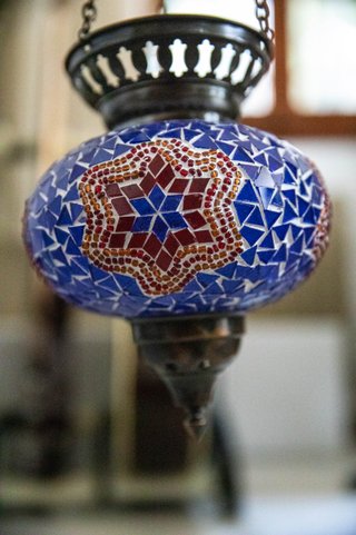 Lanterna marocchina mosaico vetro artigianale