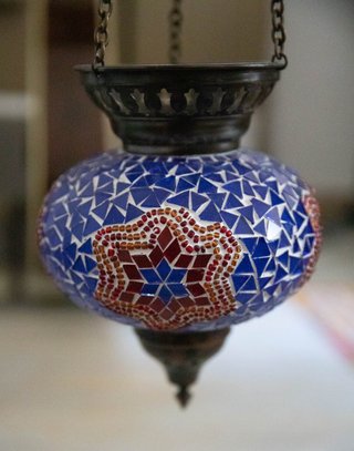 Lanterna marocchina mosaico vetro artigianale