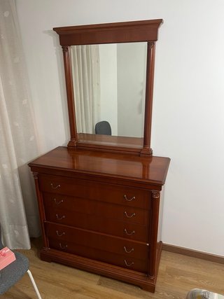 Juego de dormitorio 1 armario 2 mesillas 1 cómoda