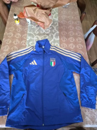 Giacca Adidas Italia Mondiali Uomo Blu