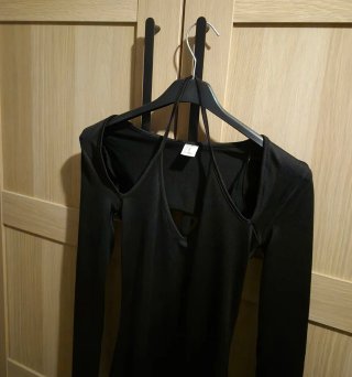 Vestido Negro Midi H&M Divided Talla XS