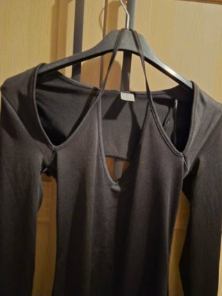 Vestido Negro Midi H&M Divided Talla XS