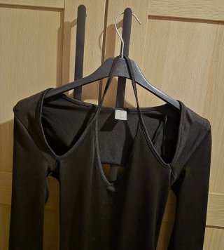 Vestido Negro Midi H&M Divided Talla XS