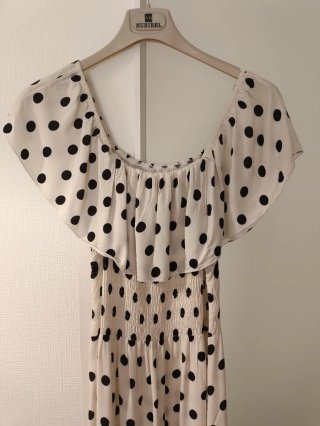 Vestido lunares blanco y negro NURIBEL