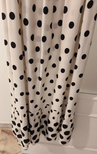 Vestido lunares blanco y negro NURIBEL