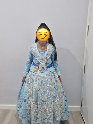 Traje Fallera Niña Azul Talla M