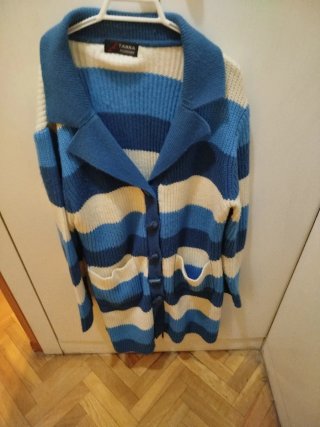 Chaqueta de lana a rayas