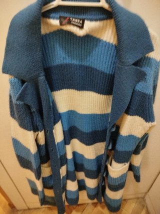 Chaqueta de lana a rayas