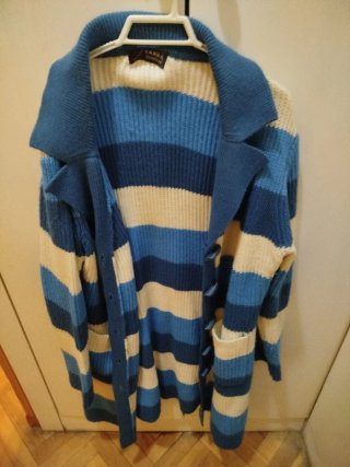 Chaqueta de lana a rayas
