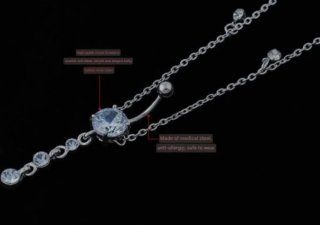Piercing Ombligo Acero Inoxidable Mujer