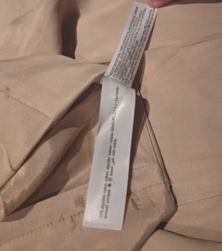 Pantalón Massimo Dutti Beige Tejido Brillo