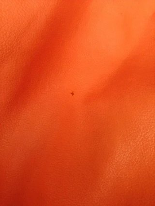Puff Pera XL Polipiel Naranja doble cremallera.