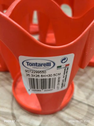 Portabottiglie arancione per 6 bottiglie