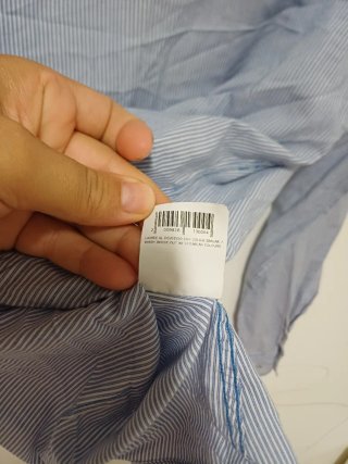 Camicia donna righe azzurre S/M