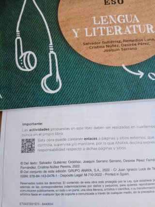 Lengua y literatura 3 ESO