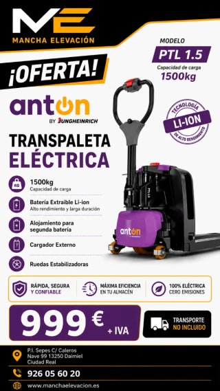 Transpaleta Eléctrica de camion Anton PTL 1.5 1500