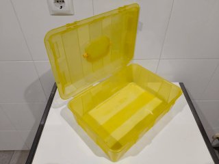 Caja organizadora amarilla 36x25x12 cm