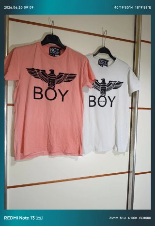 Set 2 T-shirt Boy London rosa e bianca