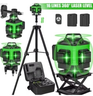 Nivel Láser 4D 16 Líneas Trípode Accesorios