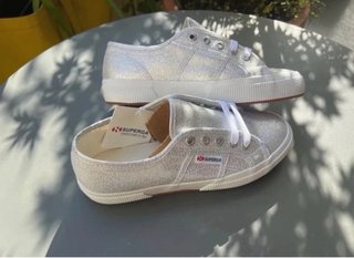 Zapatillas Superga Plateadas Brillantes