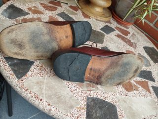 Zapatos de piel marrones talla 44.5