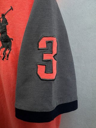 Polo Ralph Lauren Talla L Naranja y Gris