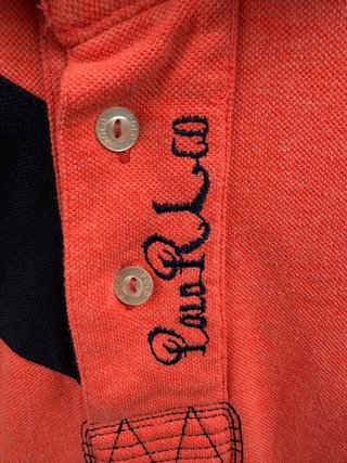 Polo Ralph Lauren Talla L Naranja y Gris