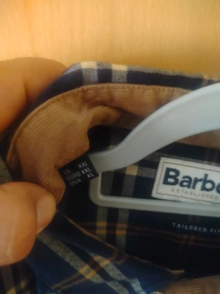 Camisa Barbour cuadros azul y marrón