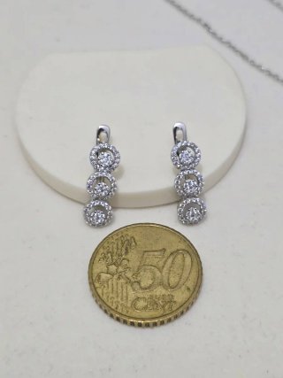 Conjunto Plata 925 Colgante, Pendientes y Anillo
