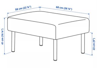 Sofá IKEA GLOSTAD 3 plazas + chaise longue