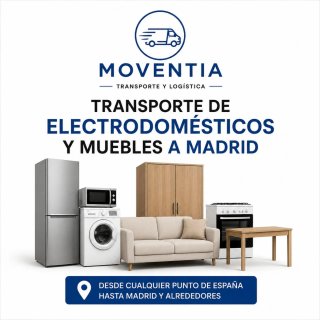 Transporte de lavadoras, secadoras a Madrid.