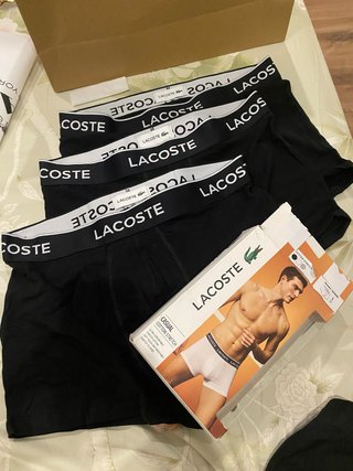Pack 3 Calzoncillos Lacoste Negros Nuevos en caja