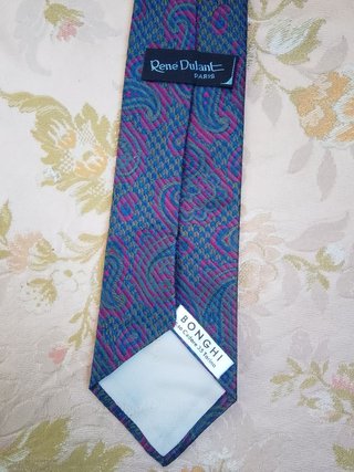 Cravatta Rene Dulant Paris Seta Pura blu viola