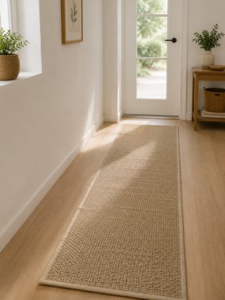 Alfombra Pasillera Sisal Beige/Marrón