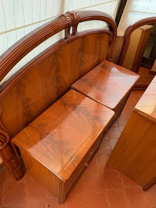 Juego Cabecero y Espejo Madera