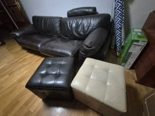 Sofá Piel Roche Bobois Marrón