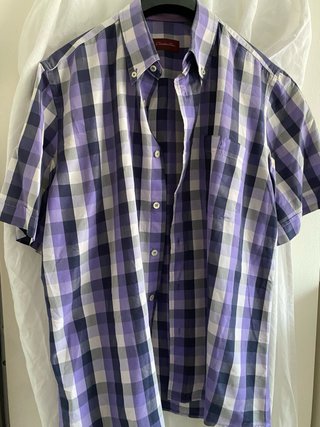 Lote 2 Camisas Hombre Rayas y Cuadros