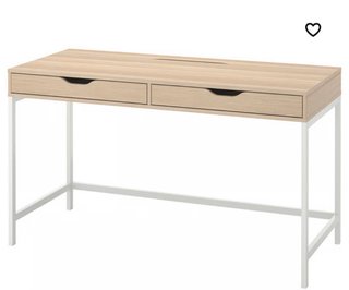 Escritorio IKEA ALEX 132x58 efecto roble blanco